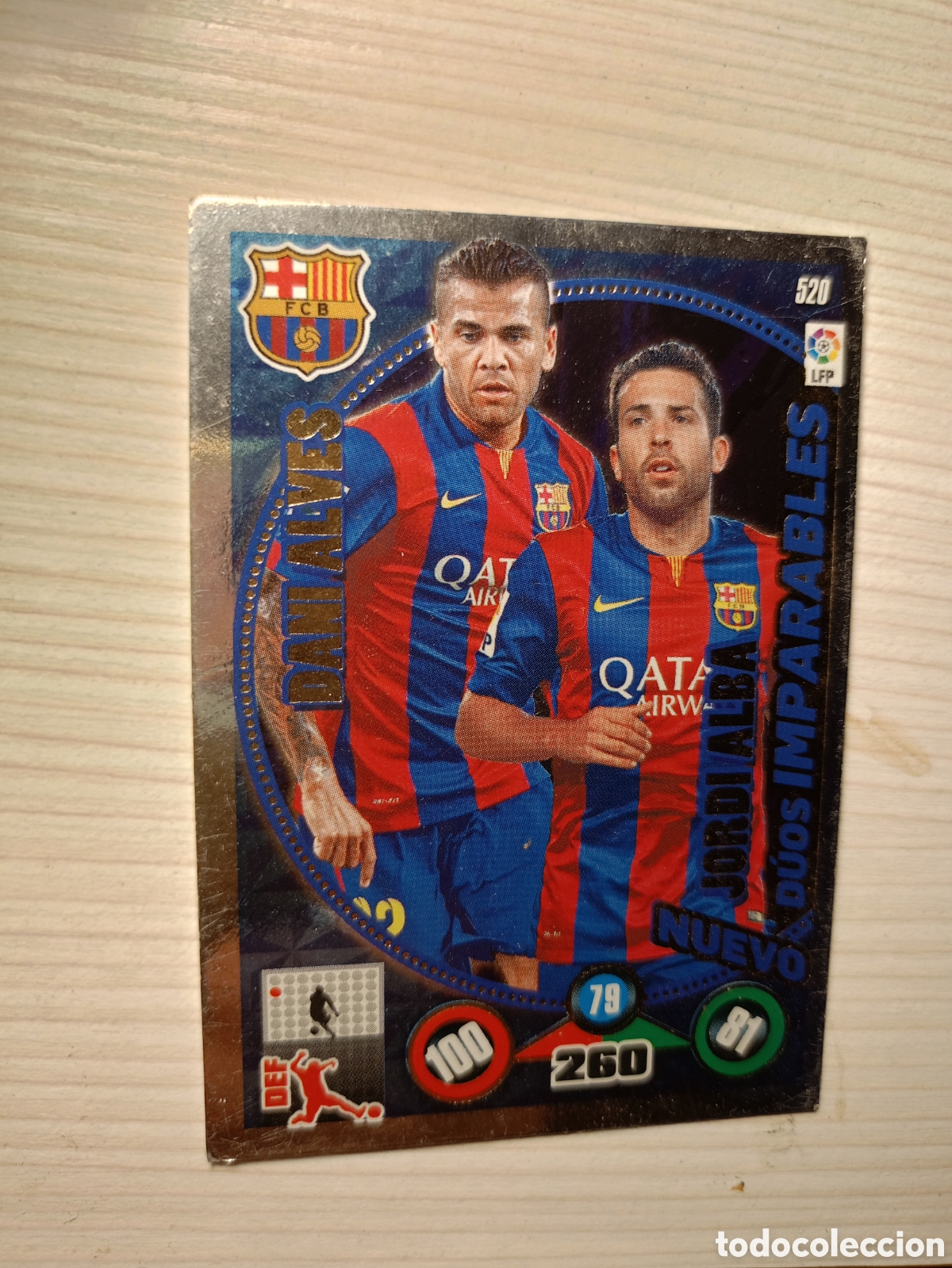 Cromos de f&uacute;tbol: ADRENALYN 2014 15 NUEVO DUOS IMPARABLES DANI ALVES JORDI ALBA 520