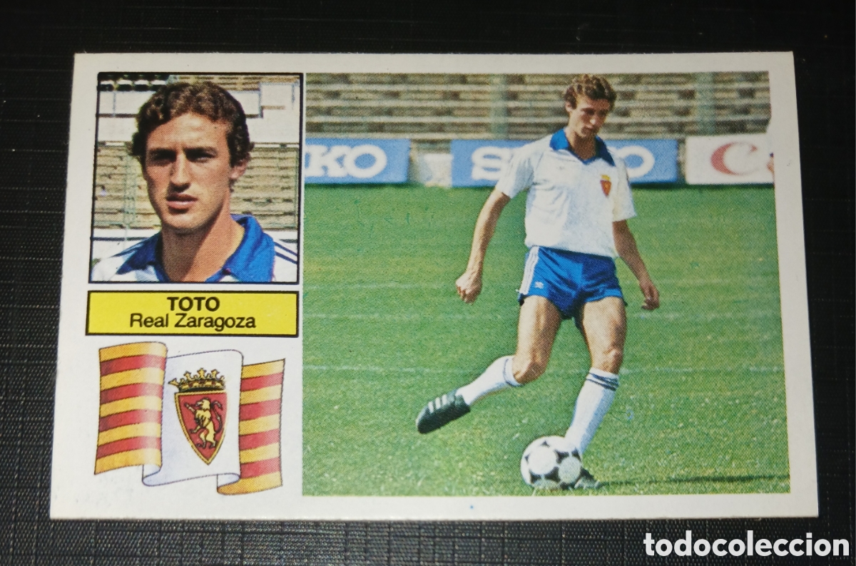 Football Stickers: Cromo Alta N&deg; 17 &Uacute;LTIMOS FICHAJES Toto - Real Zaragoza - Liga 82 83 / 1982 1983 - Ed. Este sin pegar