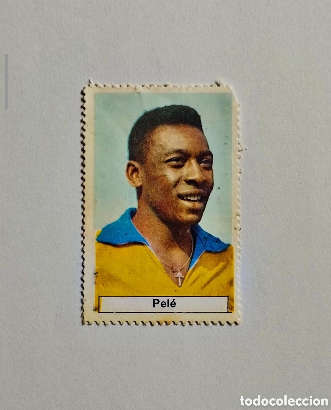 Cromos de f&uacute;tbol: Cromo Pel&eacute; 1967-68 antiguo