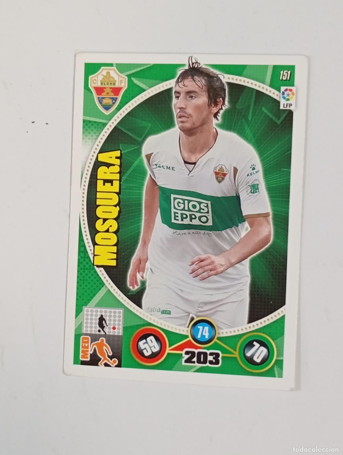 Cromos de f&uacute;tbol: CROMO TARJETA ADRENALYN. LIGA 2014-15. MOSQUERA ELCHE. TDKP29Y