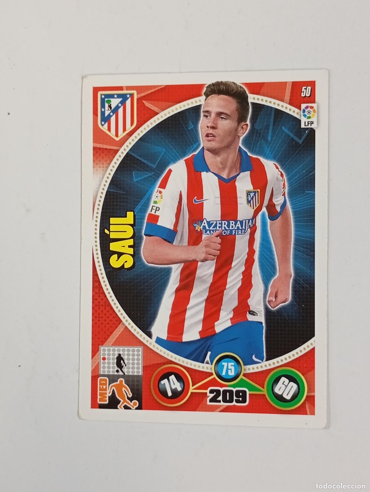 Cromos de f&uacute;tbol: CROMO TARJETA ADRENALYN. LIGA 2014-15. SA&Uacute;L. ATL&Eacute;TICO DE MADRID. TDKP29Y