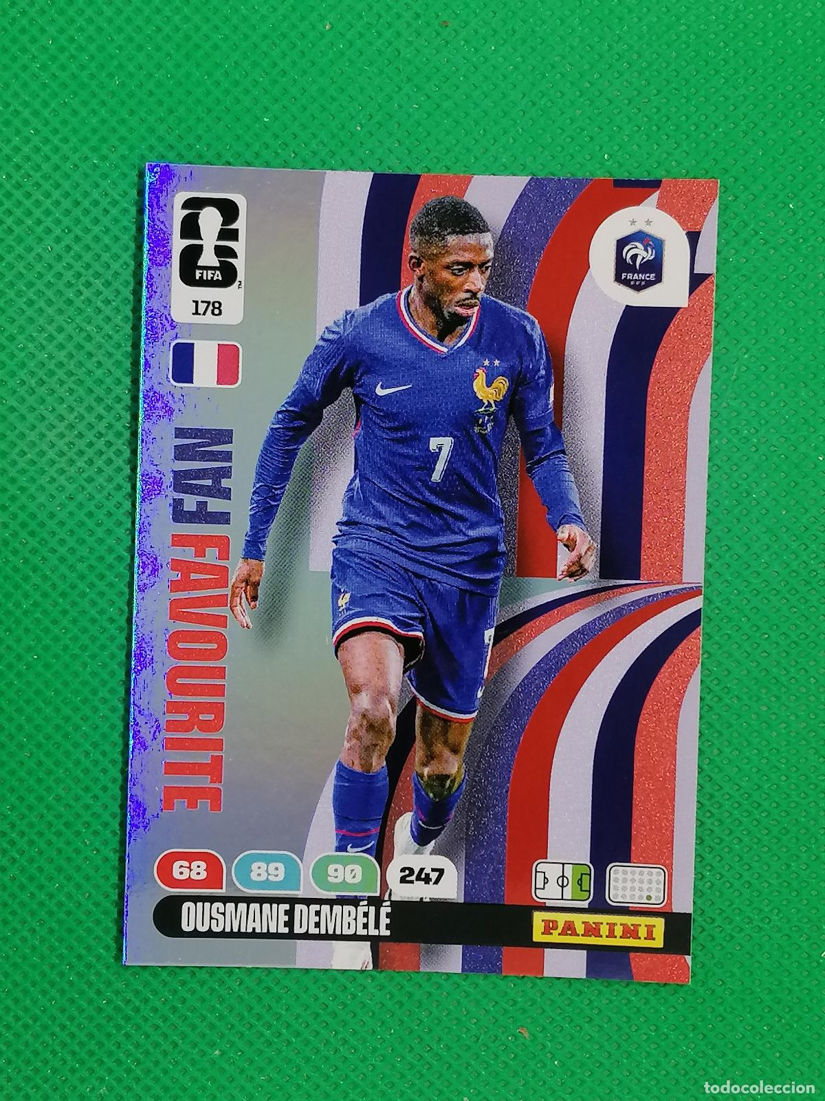 Cromos de f&uacute;tbol: 178 OUSMANE DEMBELE FRANCIA FAN FAVOURITE ⚽ PANINI ADRENALYN FIFA WORLD CUP 26 2026 ⚽