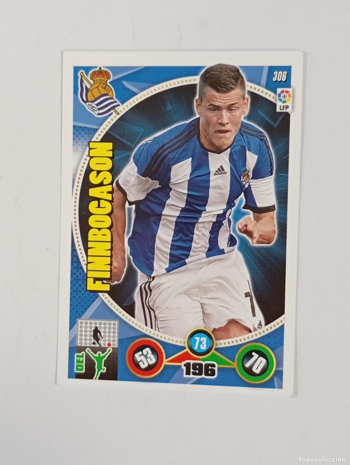Cromos de f&uacute;tbol: CROMO TARJETA ADRENALYN. LIGA 2014-15. FINNBOGASON. REAL SOCIEDAD. TDKP29Y