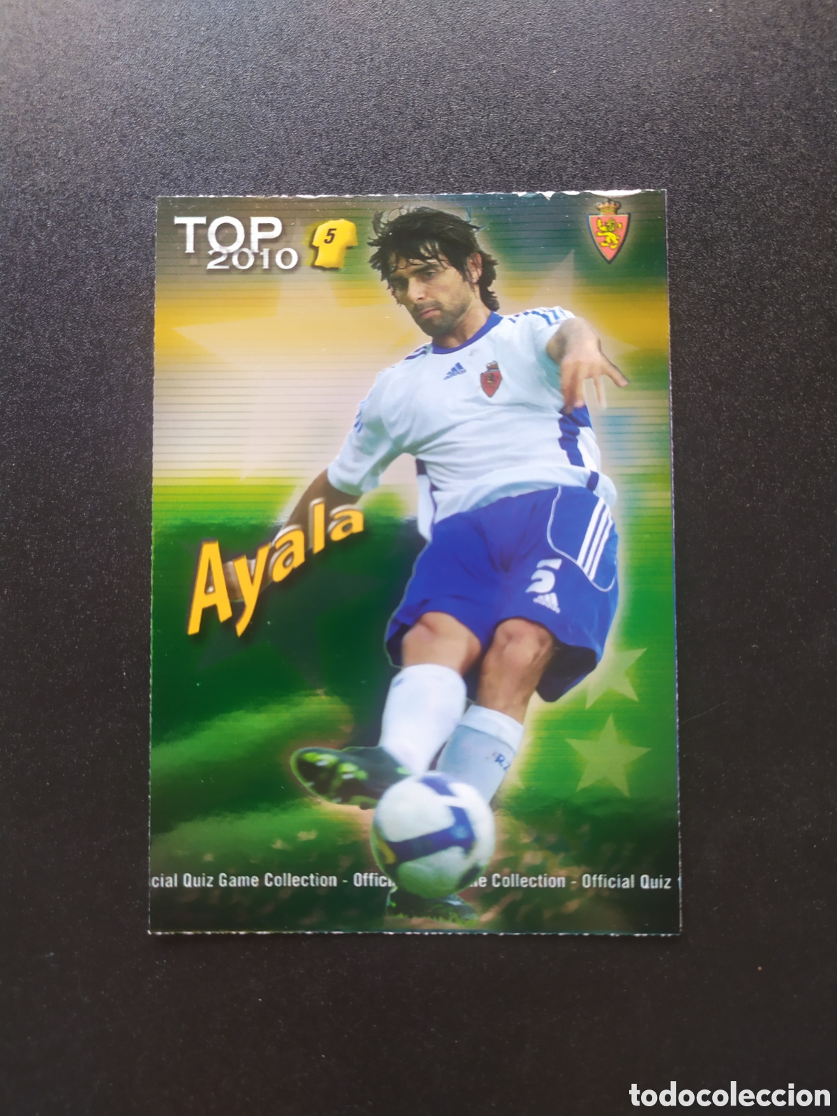 Cromos de f&uacute;tbol: Mundicromo fichas Liga 2009 2010 09 10 Ayala top brillo verde n&deg; 574 Real Zaragoza