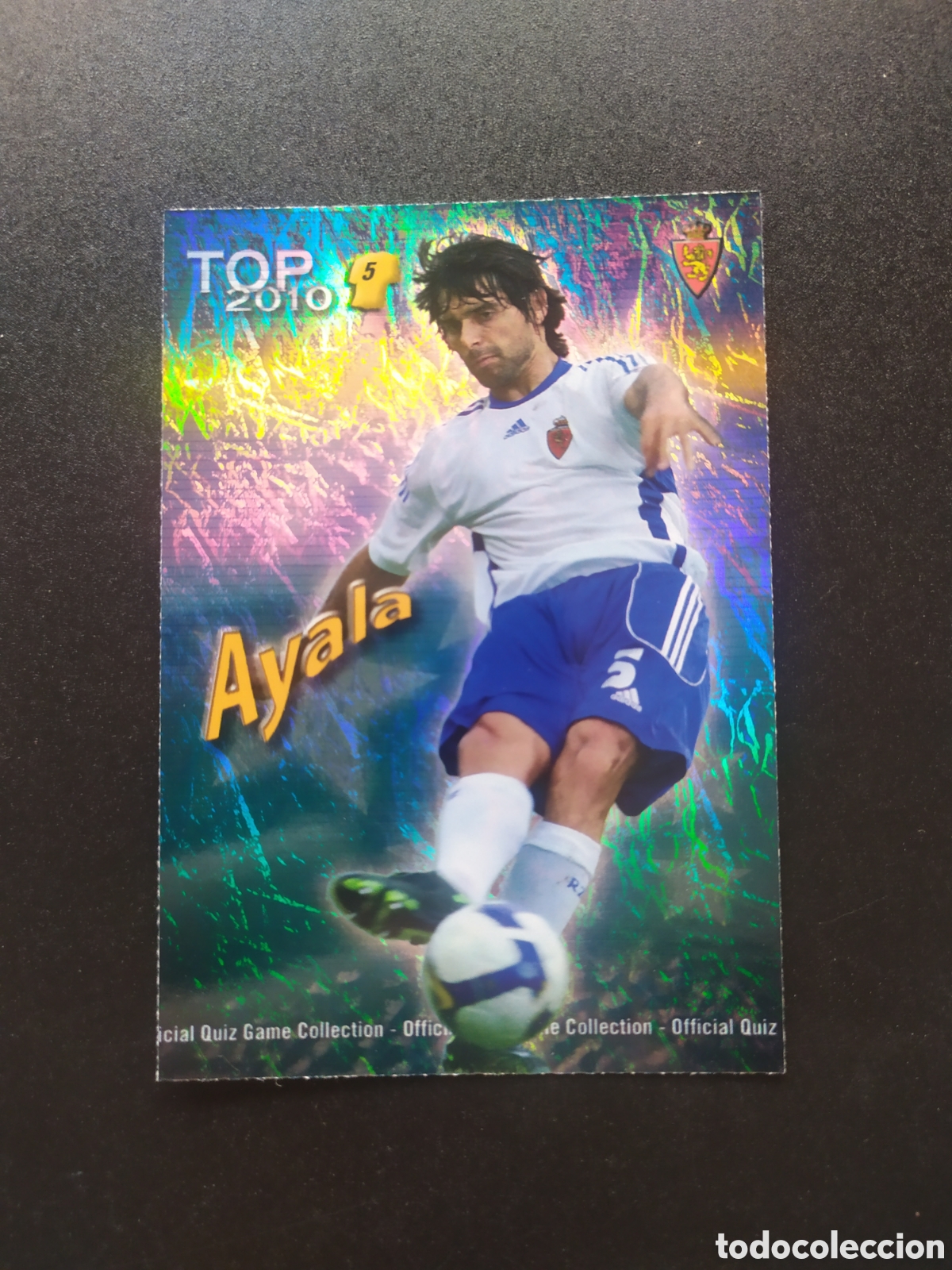 Cromos de f&uacute;tbol: Mundicromo fichas Liga 2009 2010 09 10 Ayala top brillo jaspeado n&deg; 574 Real Zaragoza