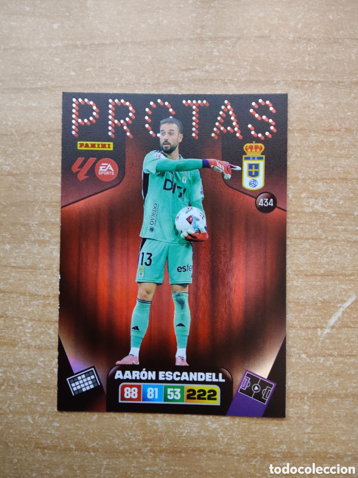 Cromos de f&uacute;tbol: 434 AARON ESCANDELL PROTAS REAL OVIEDO ADRENALYN XL LIGA 2025 2026