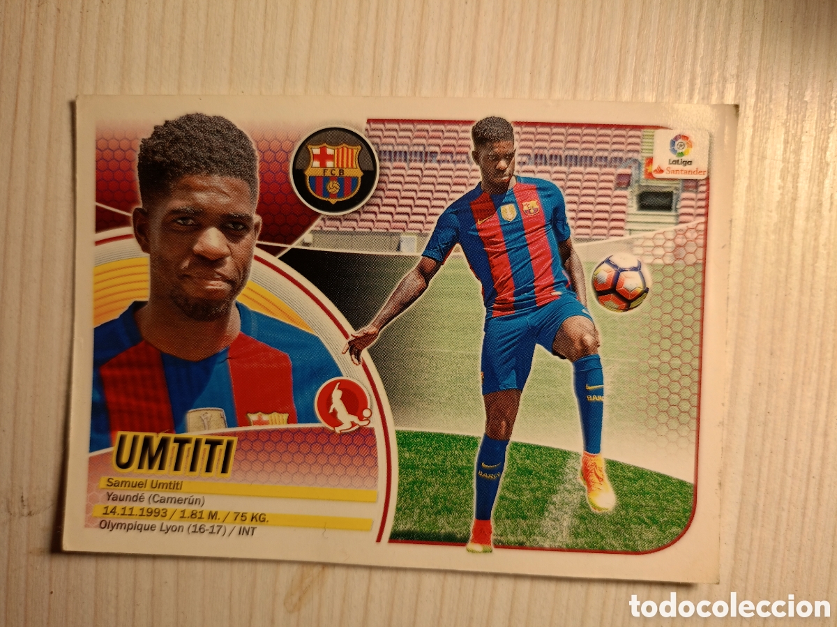 Cromos de f&uacute;tbol: 11 UMTITI BARCELONA &Uacute;LTIMOS FICHAJES 16 17 EDICIONES ESTE 2016 2017 PANINI