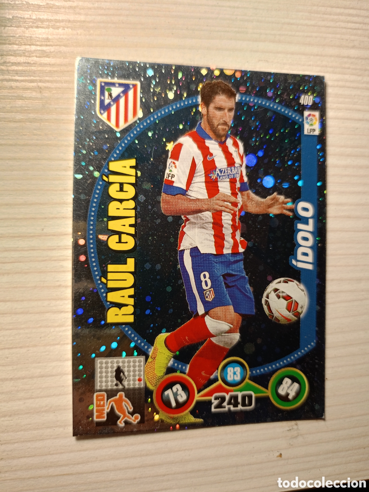 Cromos de f&uacute;tbol: ADRENALYN XL 2014-2015 14 15 N&ordm; 400 RAUL GARCIA (ATLETICO MADRID) IDOLO