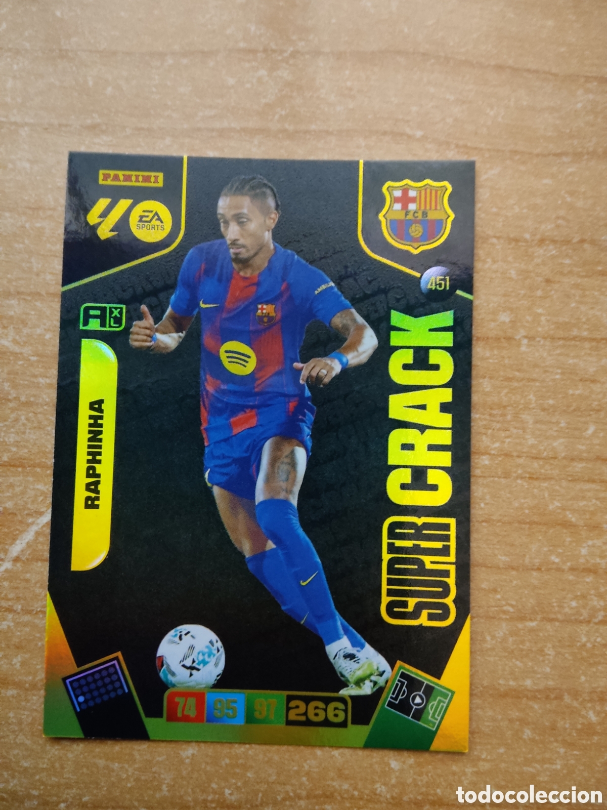 Cromos de f&uacute;tbol: 451 RAPHINHA SUPER CRACK BARCELONA ADRENALYN XL LIGA 2025 2026