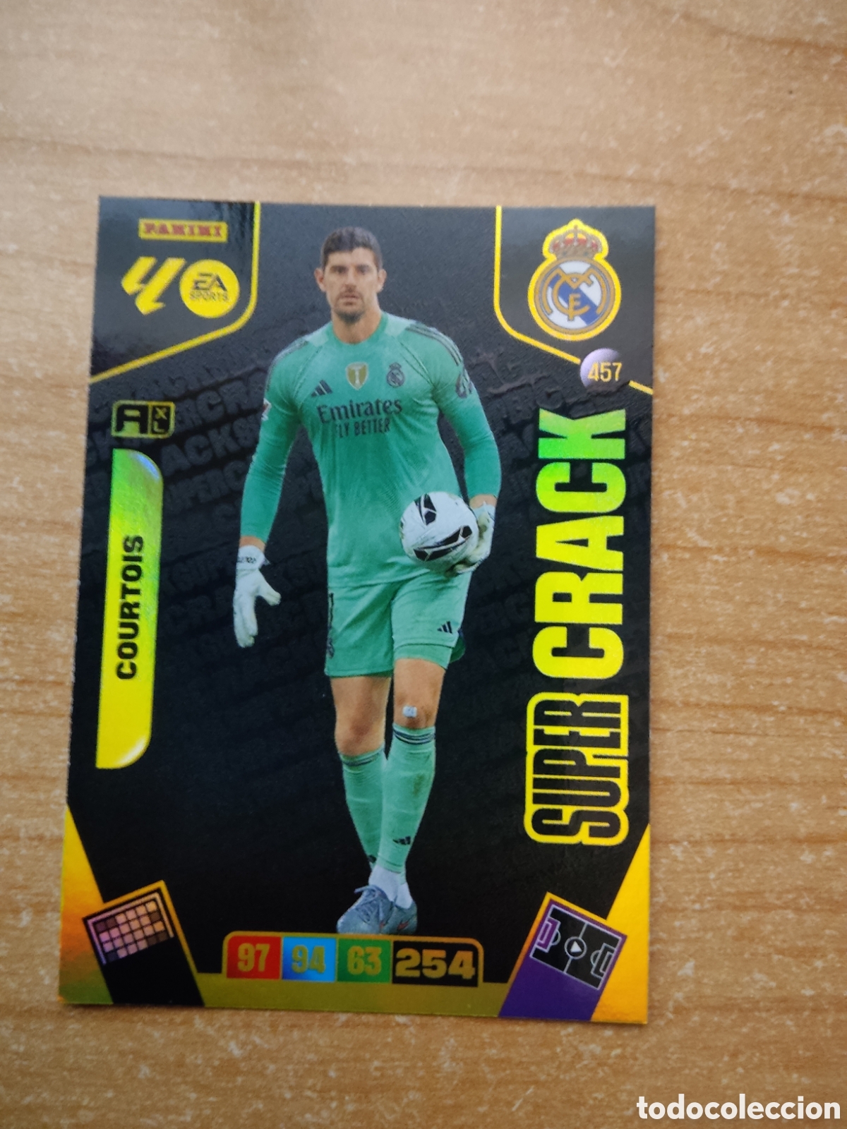 Cromos de f&uacute;tbol: 457 COURTOIS SUPER CRACK REAL MADRID ADRENALYN XL LIGA 2025 2026