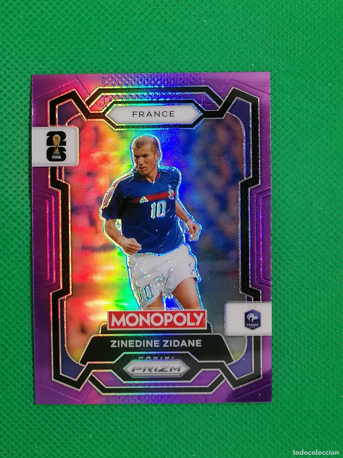 Cromos de f&uacute;tbol: 9 ZINEDINE ZIDANE FRANCIA PURPURA PARALELA /99 ⚽ PANINI PRIZM MONOPOLY FIFA WORLD CUP 26 2026 ⚽