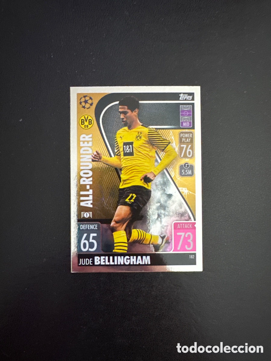 Cromos de f&uacute;tbol: BELLINGHAM ALL ROUNDER BORUSSIA DORTMUND N&Uacute;MERO 182 MATCH ATTAX 2021 2022