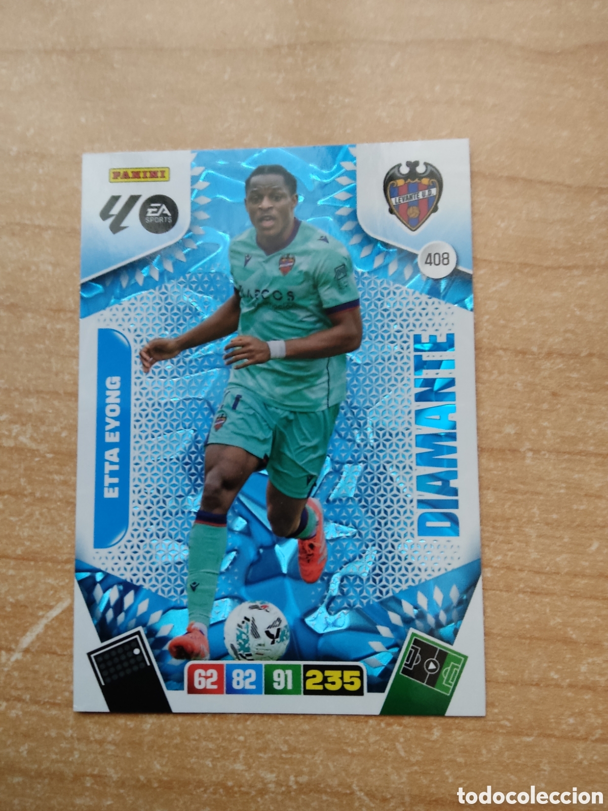 Cromos de f&uacute;tbol: 408 ETTA EYONG DIAMANTE LEVANTE ADRENALYN XL LIGA 2025 2026
