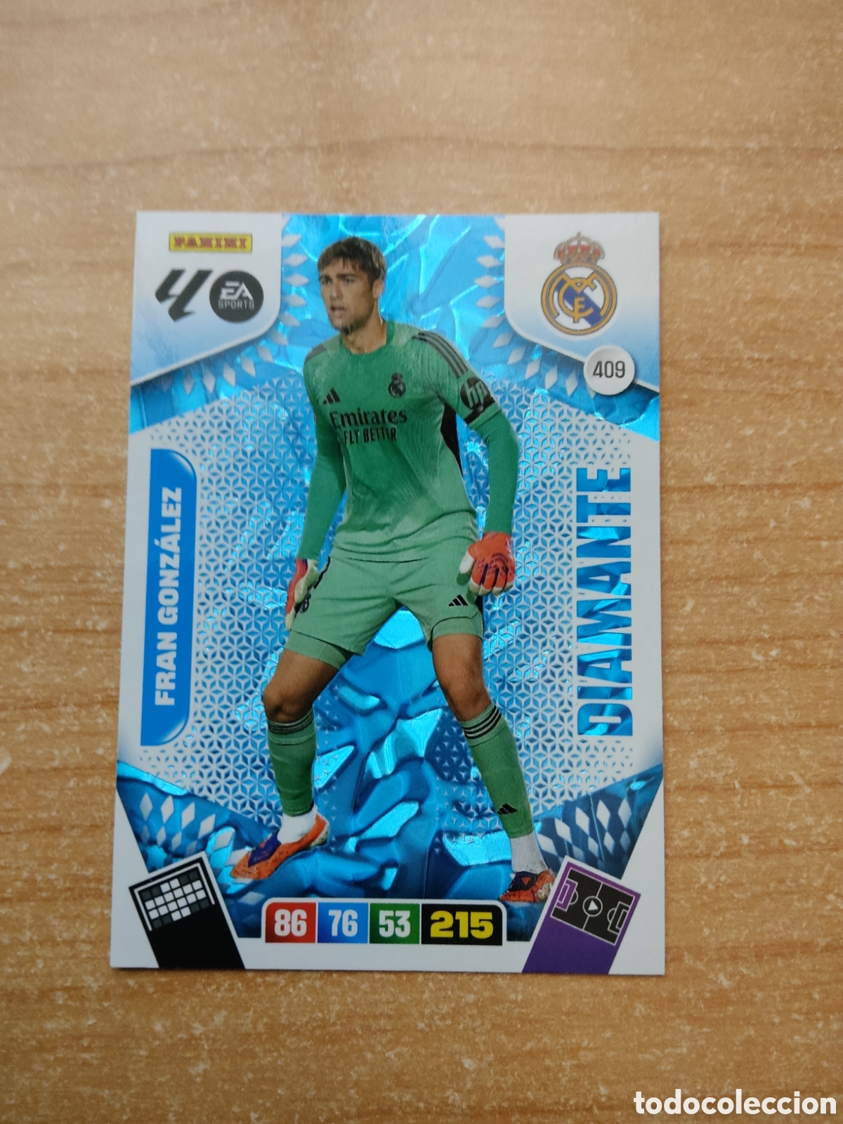 Cromos de f&uacute;tbol: 409 FRAN GONZALEZ DIAMANTE REAL MADRID ADRENALYN XL LIGA 2025 2026