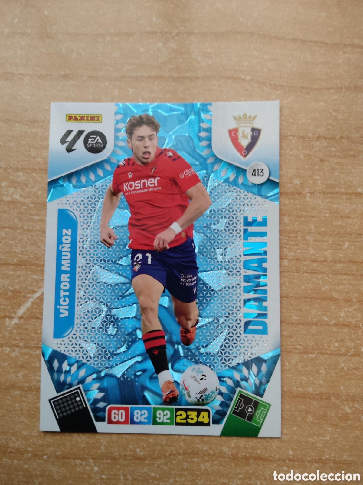 Football Stickers: 413 VICTOR MU&Ntilde;OZ DIAMANTE OSASUNA ADRENALYN XL LIGA 2025 2026