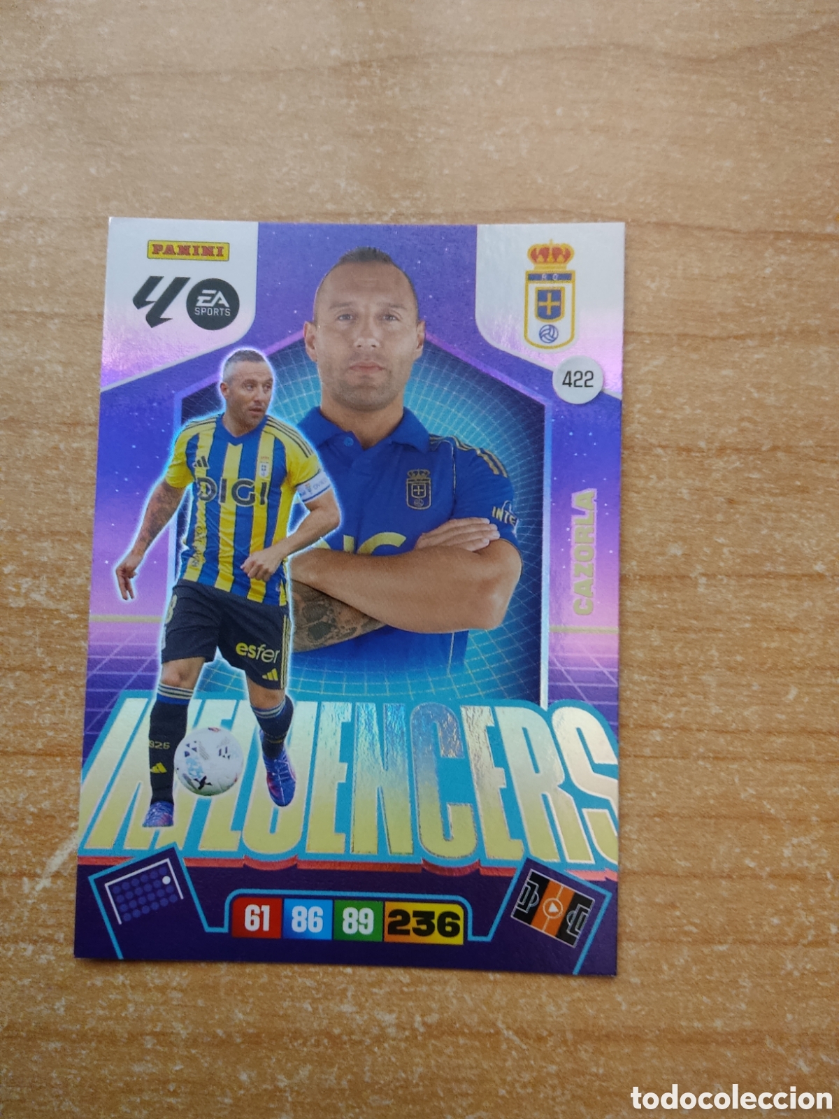 Football Stickers: 422 CAZORLA REAL OVIEDO INFLUENCERS ADRENALYN XL LIGA 2025 2026