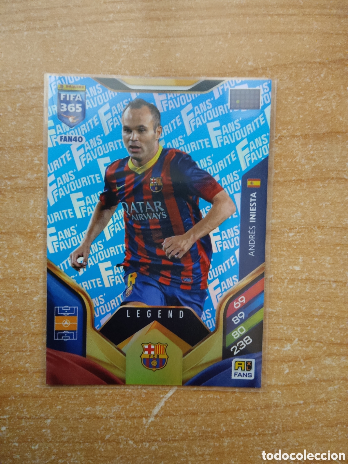 Cromos de f&uacute;tbol: FAN40 ANDRES INIESTA BARCELONA LEGENDS FIFA 365 ADRENALYN 2025 2026
