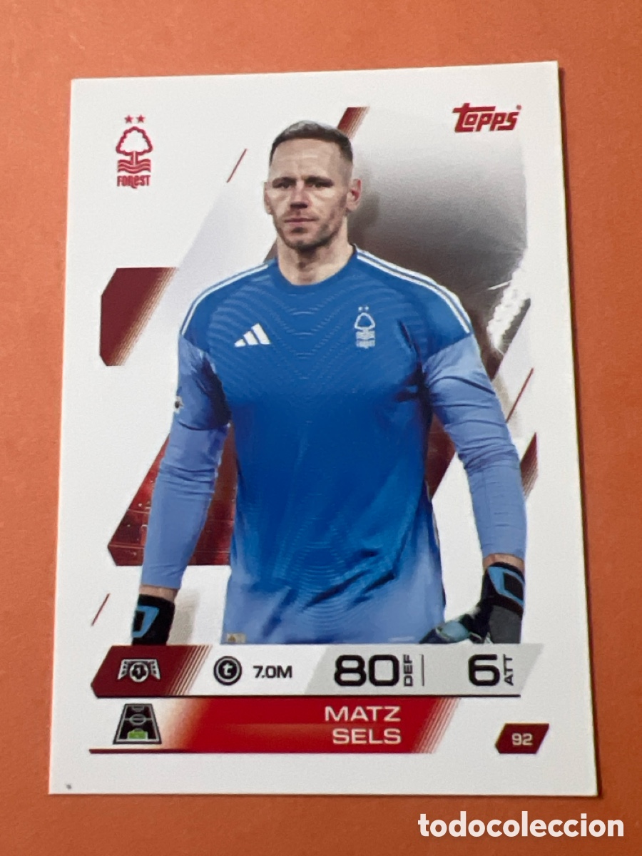 Fu&szlig;ball-Sticker: E1544. Topps Match Attax 2025 2026 - 92 Matz Sels