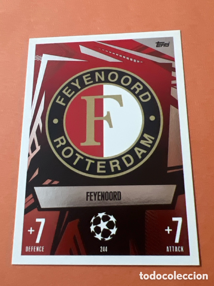 Football Stickers: E1547.. 244 ESCUDO FEYENOORD TOPPS MATCH ATTAX CHAMPIONS LEAGUE 2023 2024 23 24