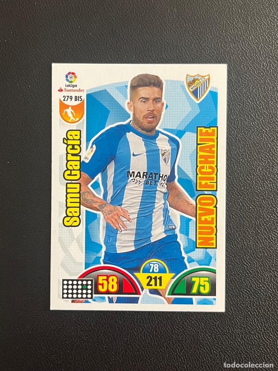Football Stickers: 279 BIS SAMU GARC&Iacute;A NUEVO FICHAJE M&Aacute;LAGA CF ADRENALYN 2017 2018 CROMO PANINI LA LIGA SANTANDER 17 18