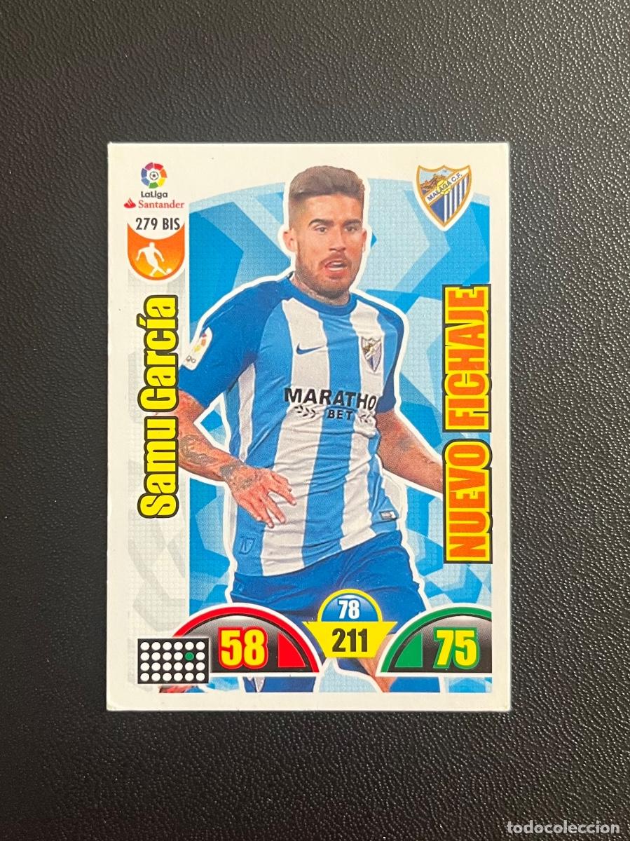 Football Stickers: 279 BIS SAMU GARC&Iacute;A NUEVO FICHAJE M&Aacute;LAGA CF ADRENALYN 2017 2018 CROMO PANINI LA LIGA SANTANDER 17 18
