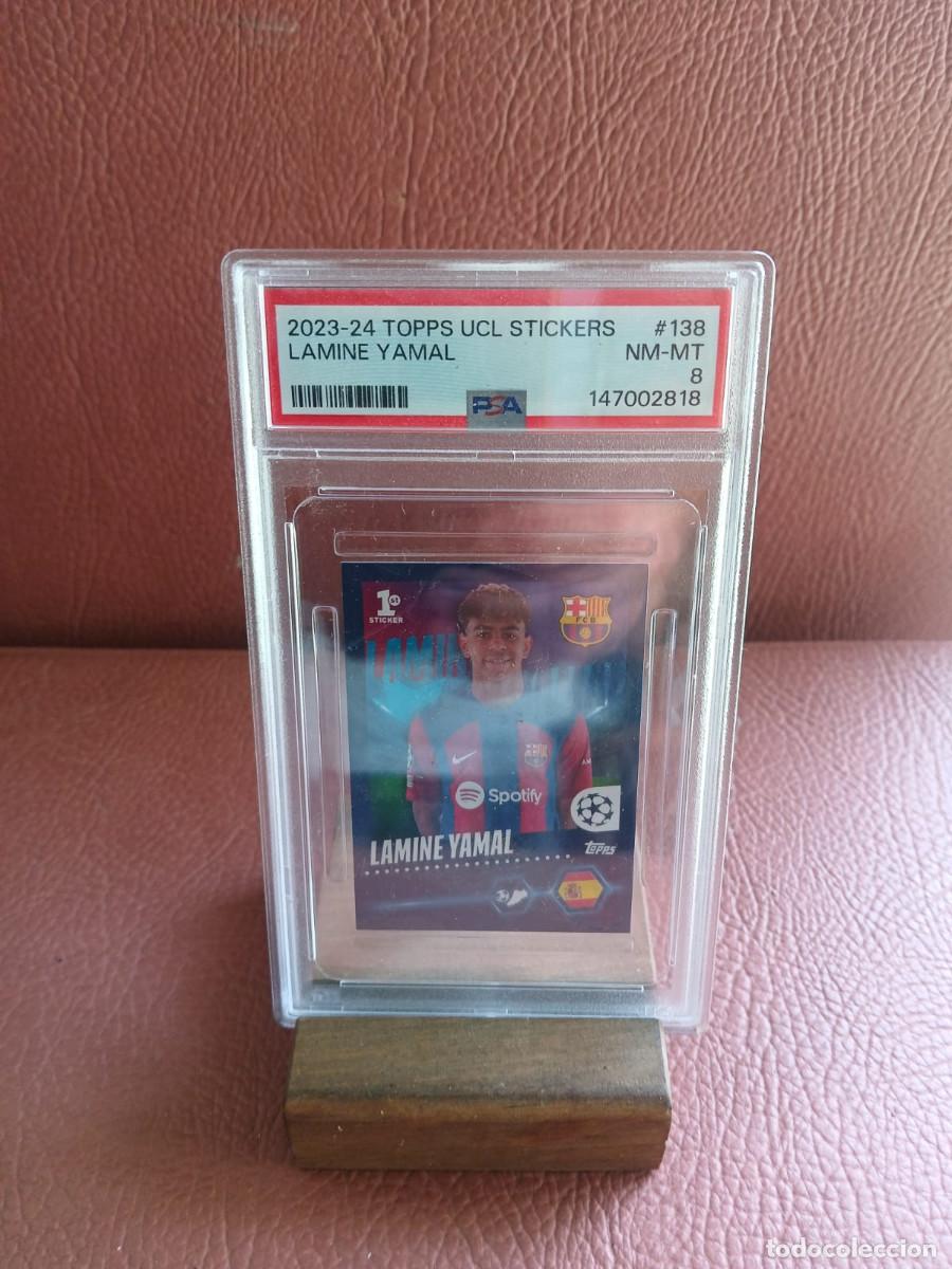 Cartes &agrave; collectionner de Football: 23-24 TOPPS UCL STICKERS. LAMINE YAMAL ROOKIE PSA8