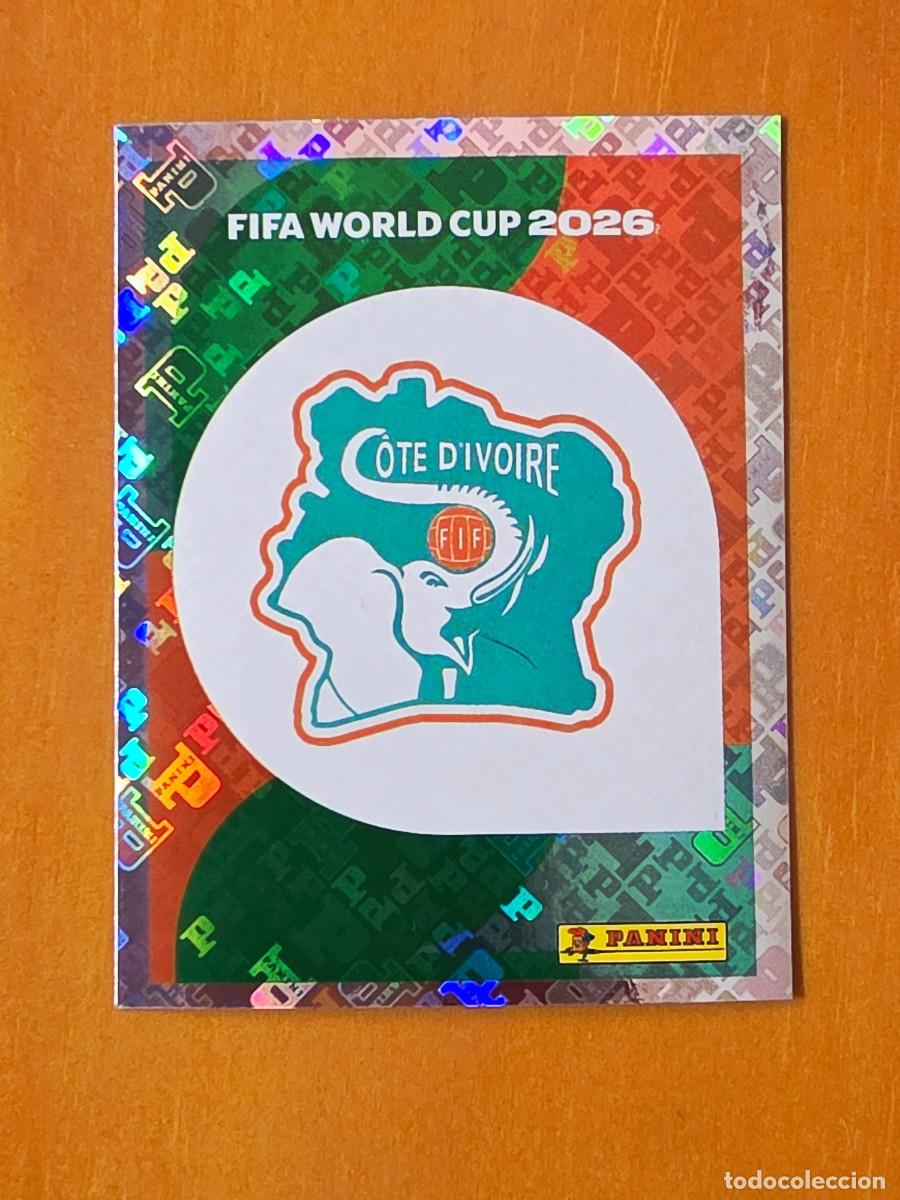 Cromos de f&uacute;tbol: CIV 1 Escudo logo emblema Costa de Marfil, Panini FIFA World Cup Mundial 2026 Sticker
