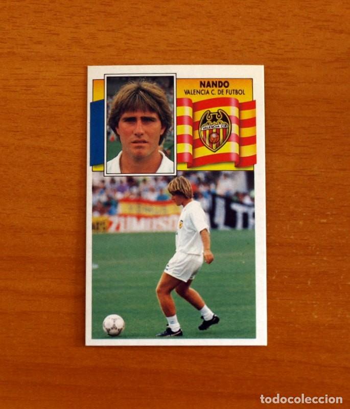 Cromos de f&uacute;tbol: Valencia - Nando - Ediciones Este Liga 1990-1991, 90-91 - Nunca pegado