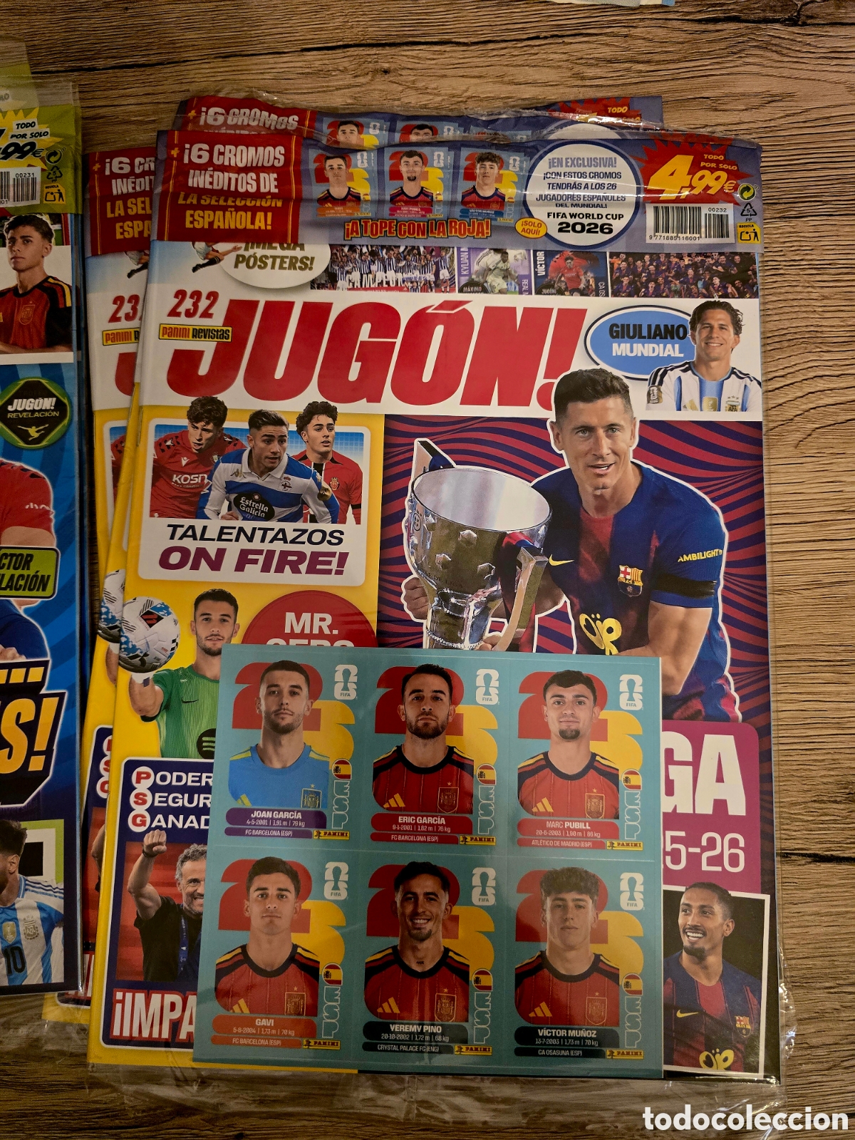 Football Stickers: REVISTA JUGON 232 ACTUALIZACION ESPA&Ntilde;A MUNDIAL 2026-PANINI