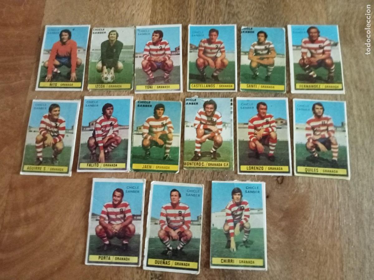 Cromos de f&uacute;tbol: LOTE DE JUGADORES DEL GRANADA LIGA 74-75, CHICLES SAMBER