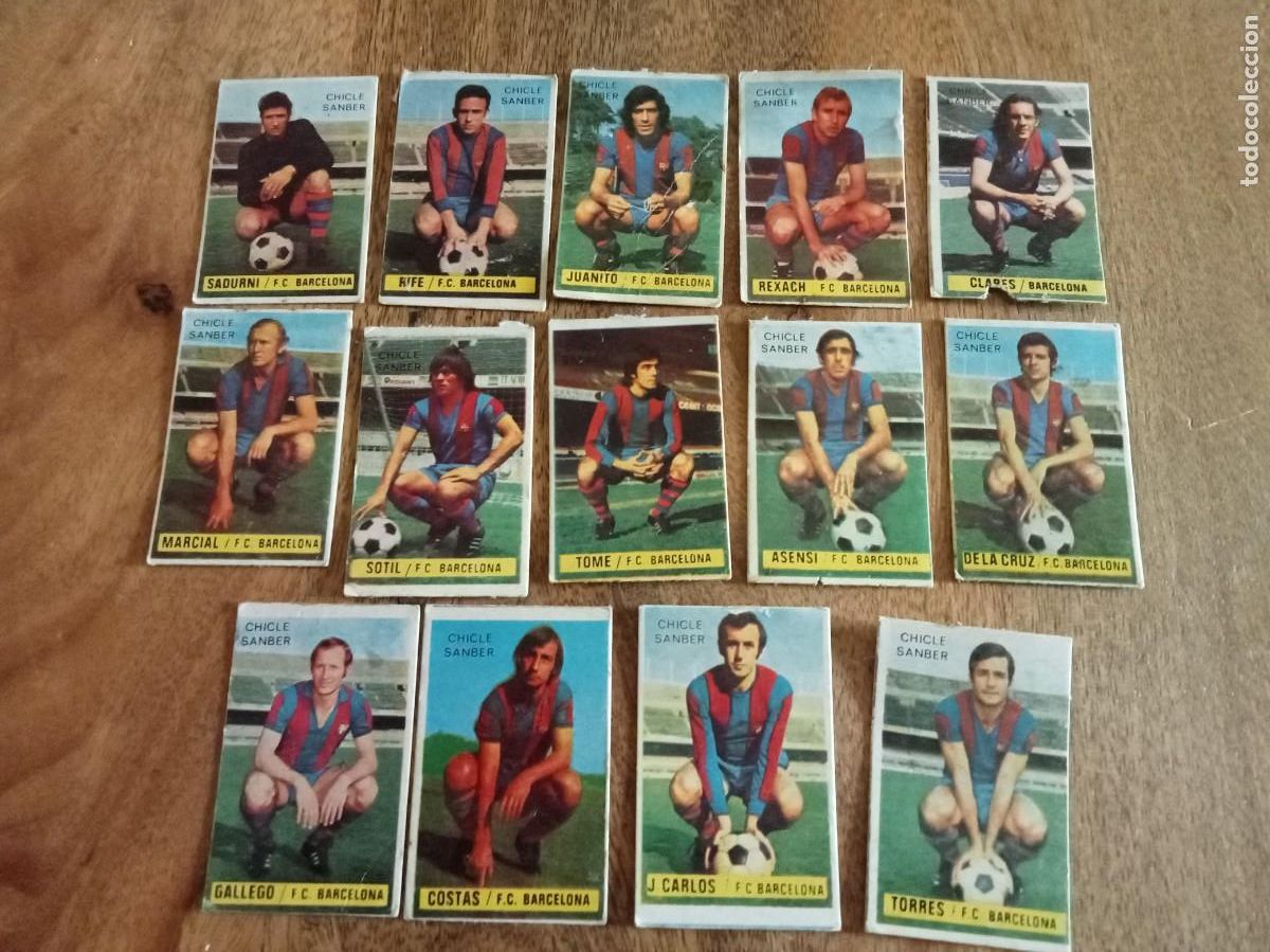Cromos de f&uacute;tbol: LOTE DE JUGADORES DEL BARCELONA LIGA 74-75, CHICLES SAMBER