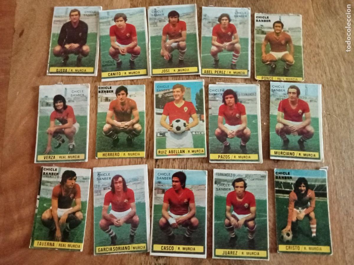 Cromos de f&uacute;tbol: LOTE DE JUGADORES DEL MURCIA LIGA 74-75, CHICLES SAMBER