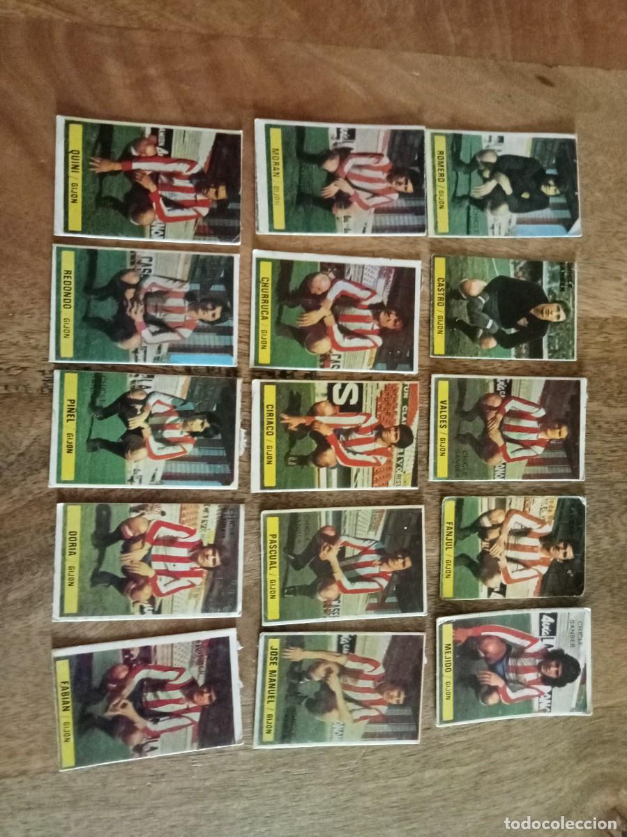 Cromos de f&uacute;tbol: LOTE DE JUGADORES DEL GIJON LIGA 74-75, CHICLES SAMBER