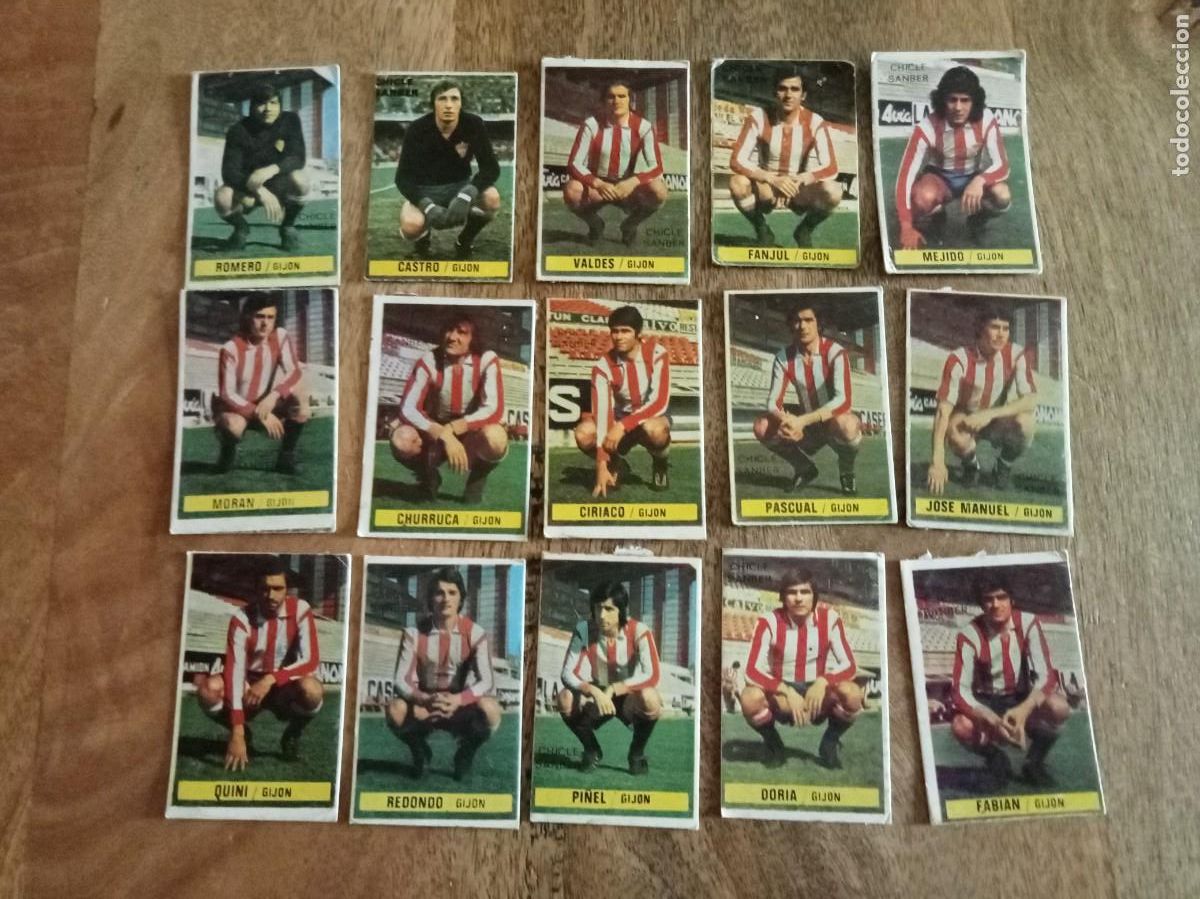 Cromos de f&uacute;tbol: LOTE DE JUGADORES DEL GIJON LIGA 74-75, CHICLES SAMBER