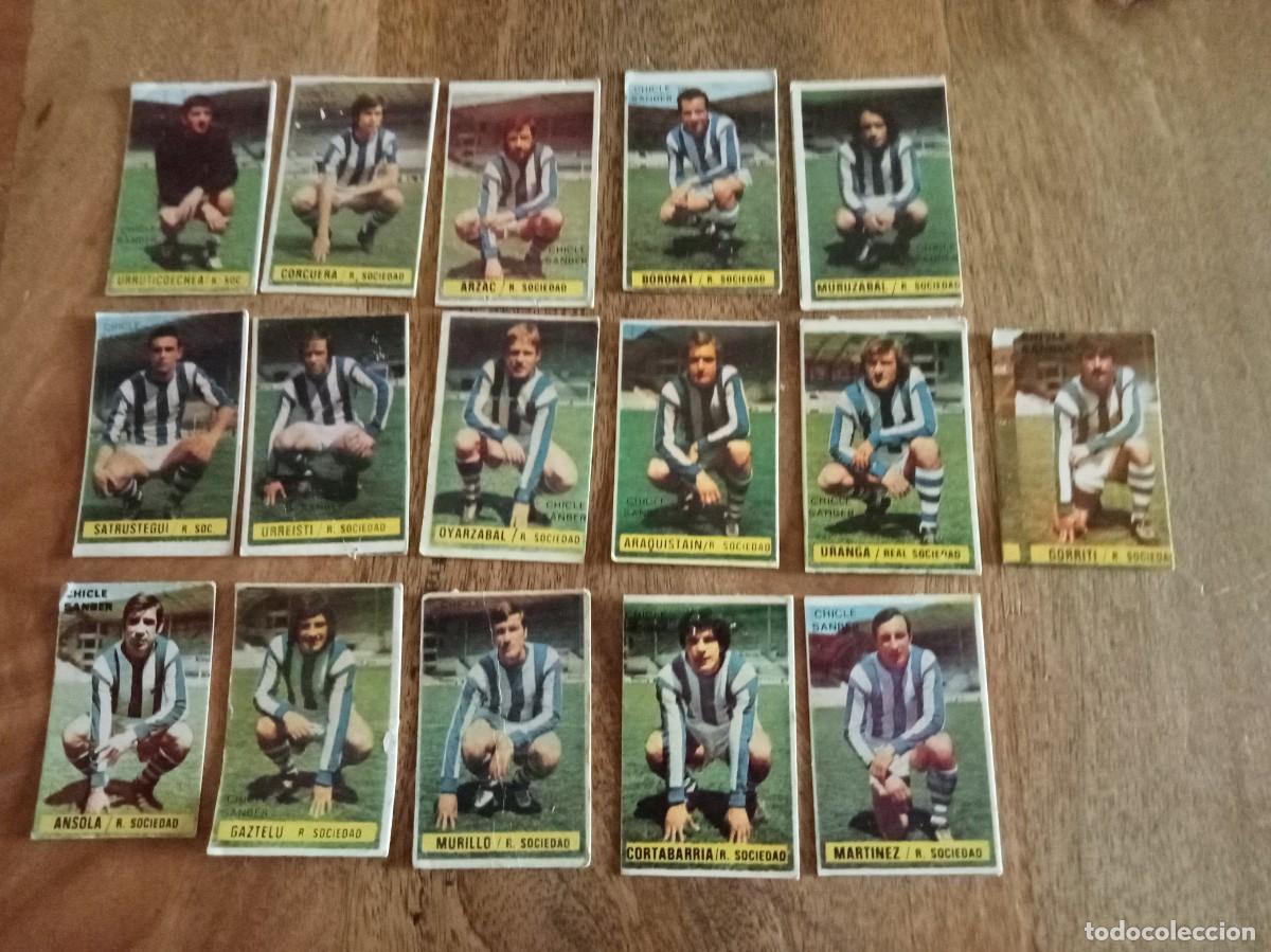 Cromos de f&uacute;tbol: LOTE DE JUGADORES DE LA REAL SOCIEDAD LIGA 74-75, CHICLES SAMBER