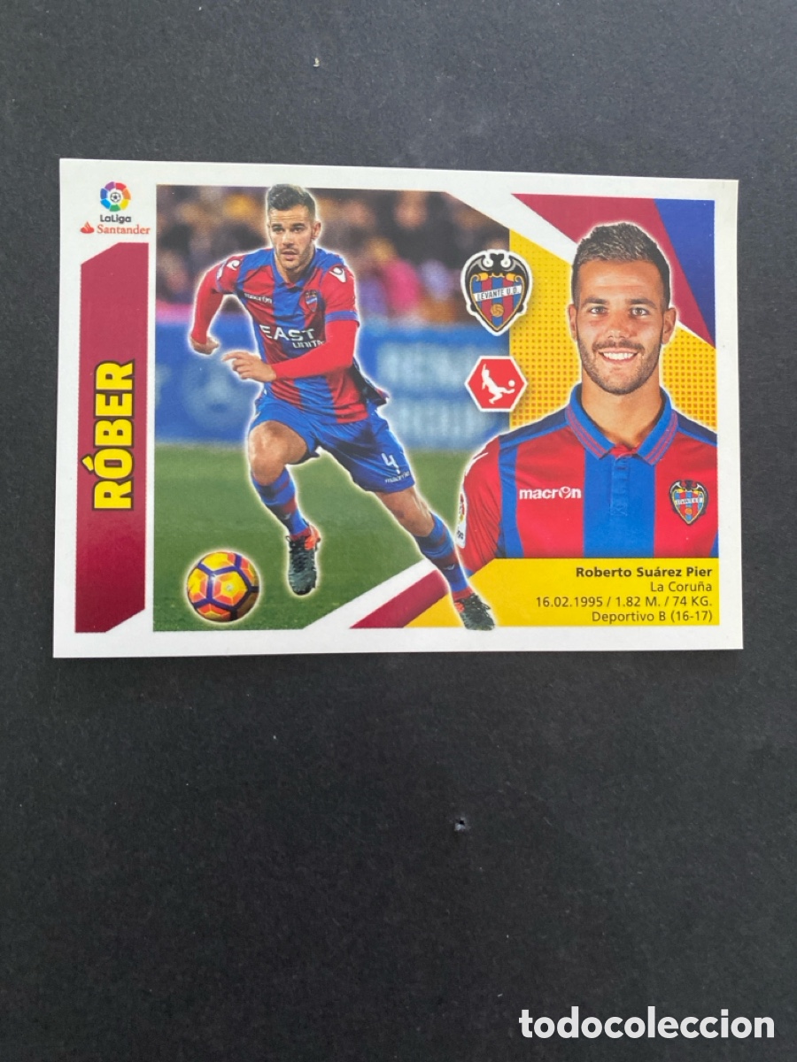 Cromos de f&uacute;tbol: Cromo liga 17/18 Levante UD N* 6