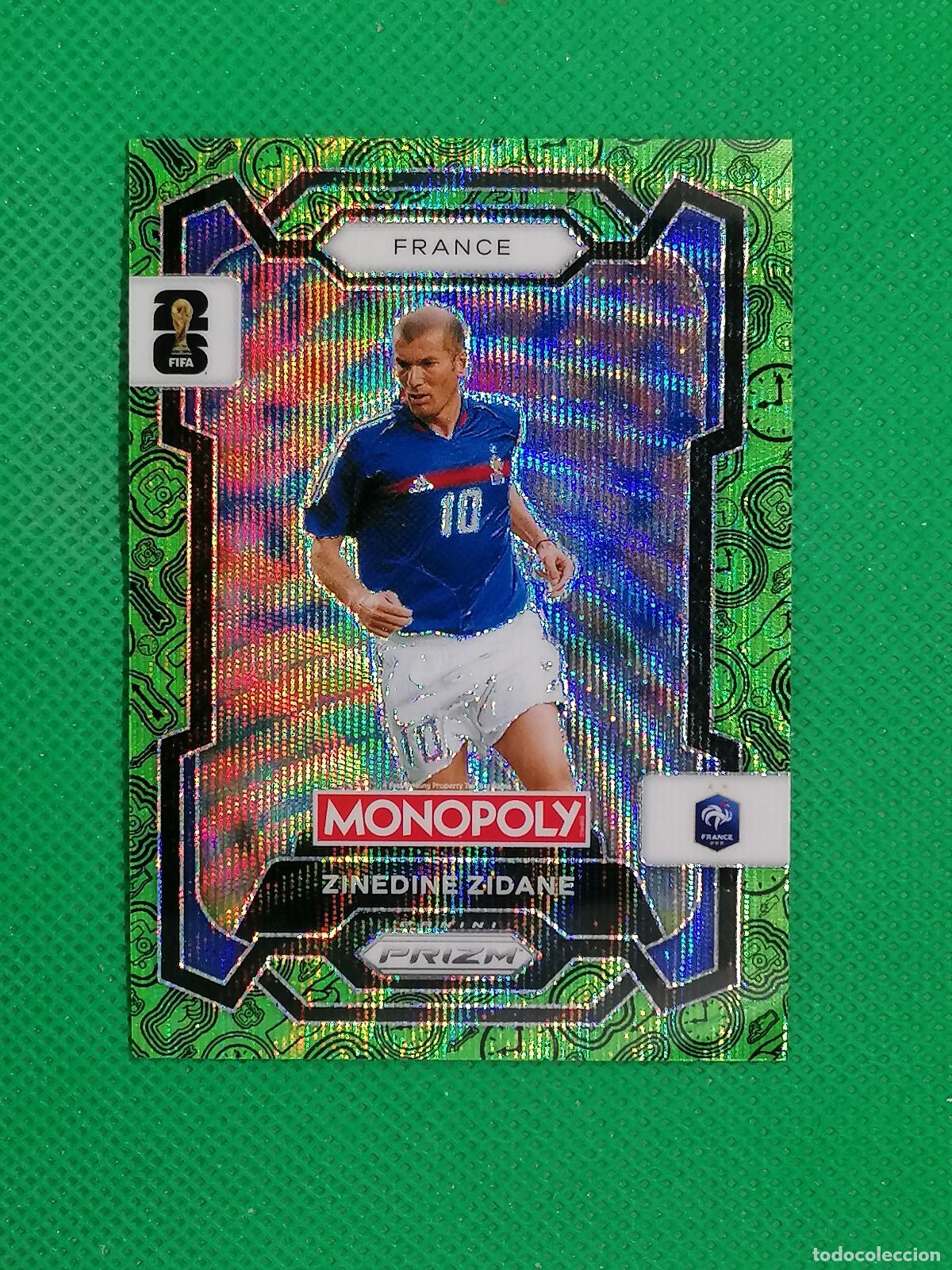 Cromos de f&uacute;tbol: 9 ZINEDINE ZIDANE FRANCIA VERDE PARALELA ⚽ PANINI PRIZM MONOPOLY FIFA WORLD CUP 26 2026 ⚽