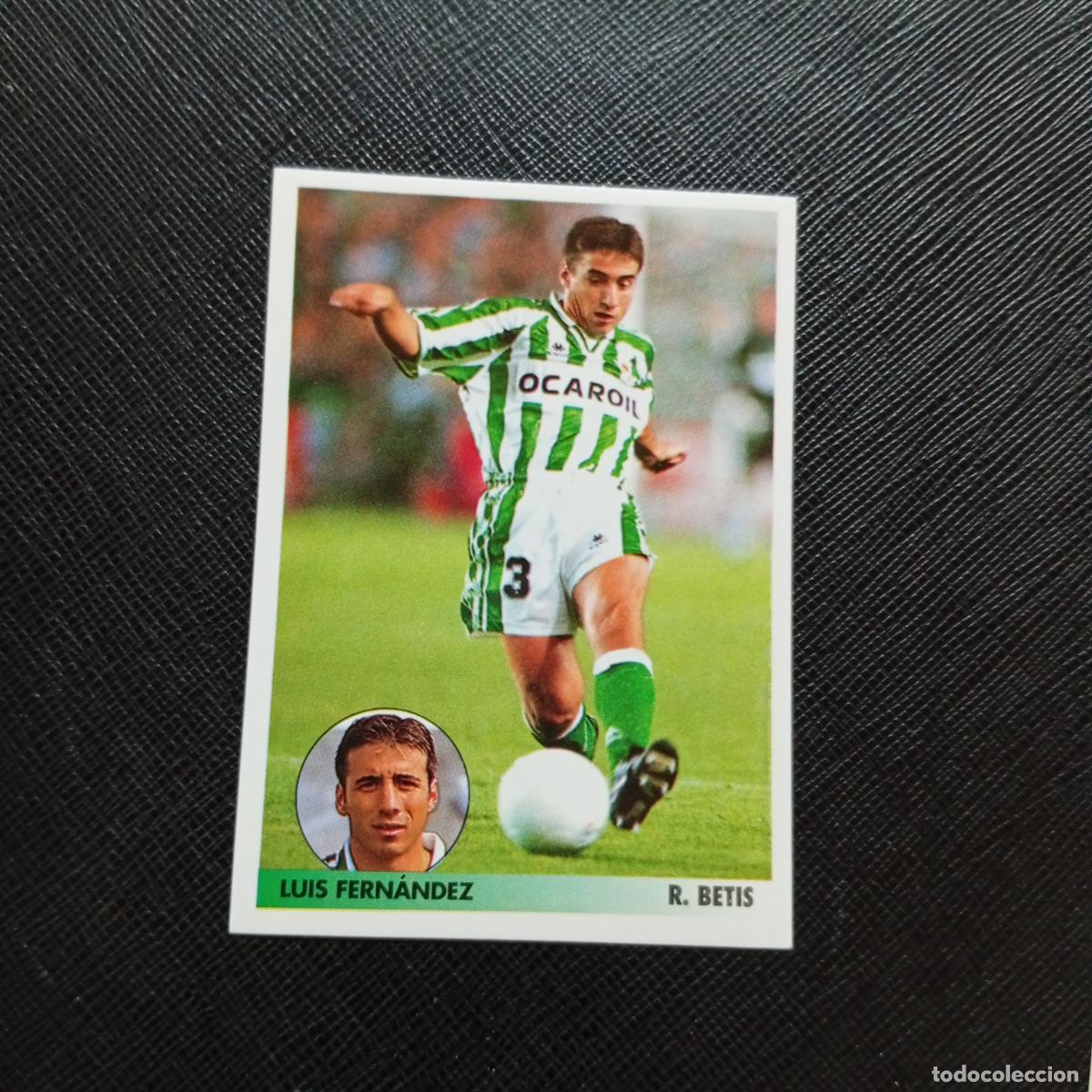 Cromos de f&uacute;tbol: 84 LUIS FERNANDEZ REAL BETIS PANINI 1996 1997 LOS MEJORES EQUIPOS DE EUROPA 96 97 SIN PEGAR A62PG325