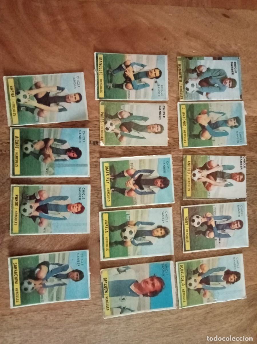 Cromos de f&uacute;tbol: LOTE DE JUGADORES DEL H&Eacute;RCULES LIGA 74-75, CHICLES SAMBER