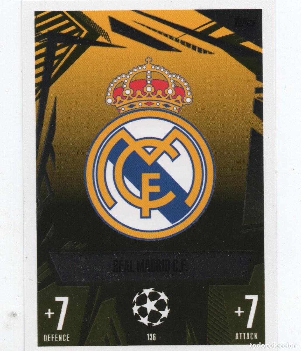 Fu&szlig;ball-Sticker: TOPPS MATCH ATTAX # 136 REAL MADRID C.F., GOOD CONDITION