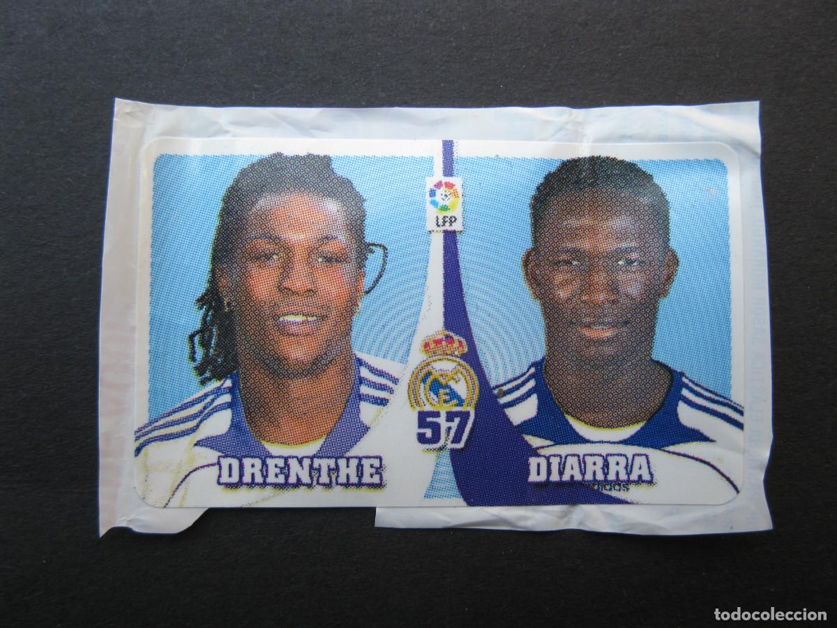 Cromos de f&uacute;tbol: DRENTHE Y DIARRA (R. MADRID) - CROMO N&ordm; 57 - &Aacute;LBUM CHICLE LIGA 2007-2008 - PANINI - 07-08.