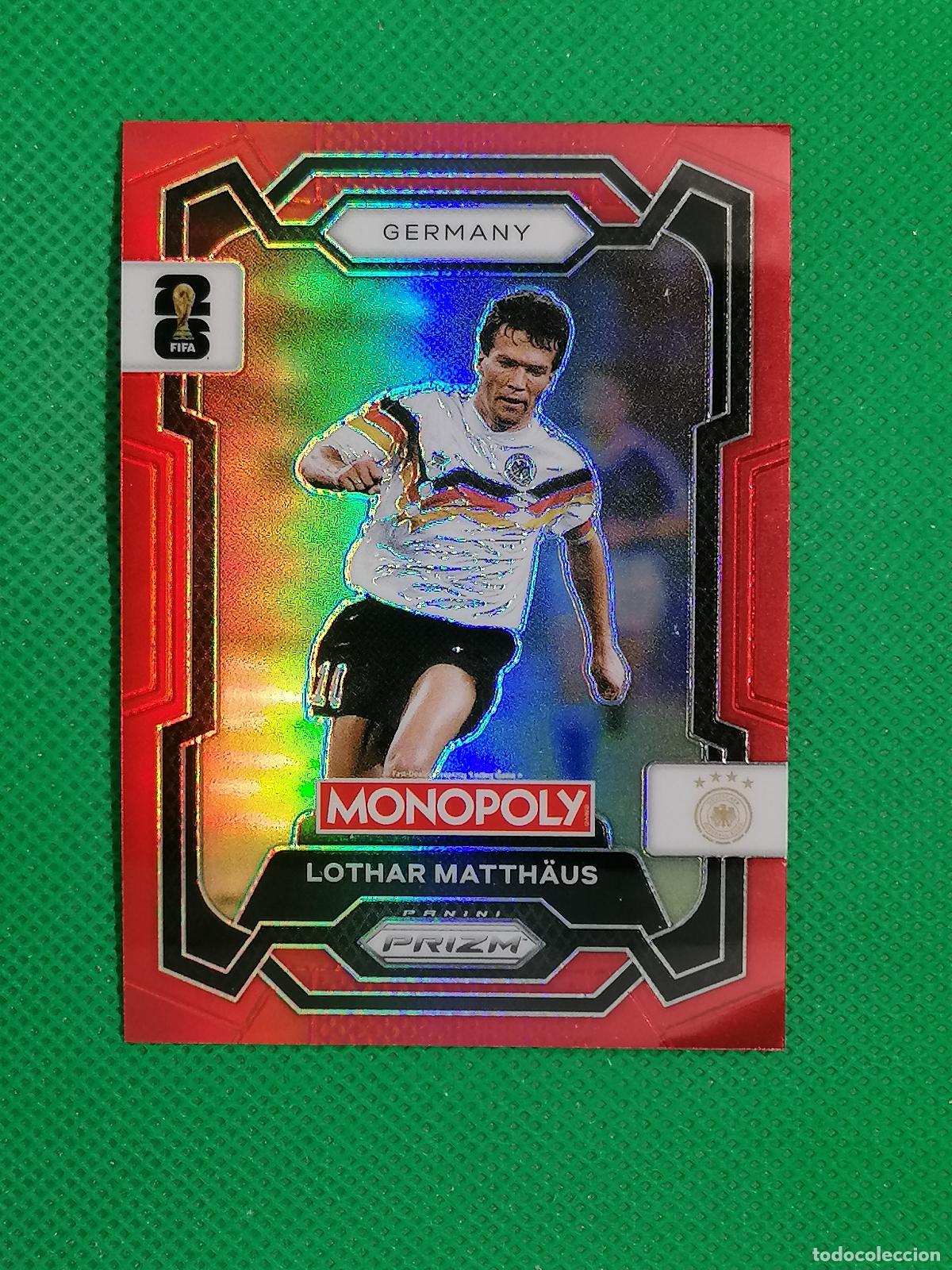 Cromos de f&uacute;tbol: 64 LOTHAR MATTHAUS ALEMANIA ROJA RED PARALELA ⚽ PANINI PRIZM MONOPOLY FIFA WORLD CUP 26 2026 ⚽