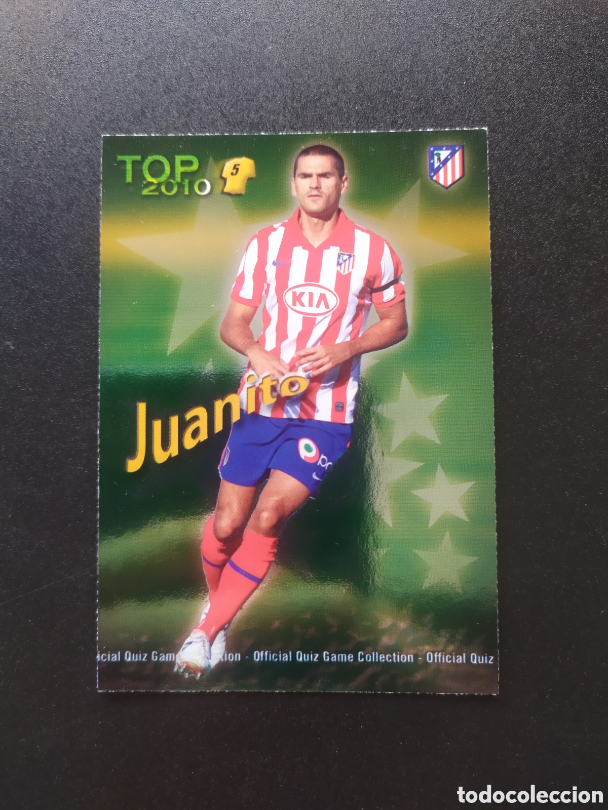 Cromos de f&uacute;tbol: Mundicromo fichas Liga 2009 2010 09 10 Juanito top brillo verde n&deg; 576 Atl&eacute;tico Madrid