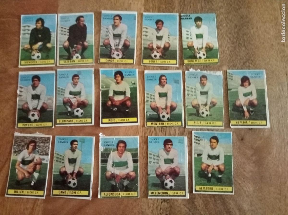 Cromos de f&uacute;tbol: LOTE DE JUGADORES DEL ELCHE LIGA 74-75, CHICLES SAMBER