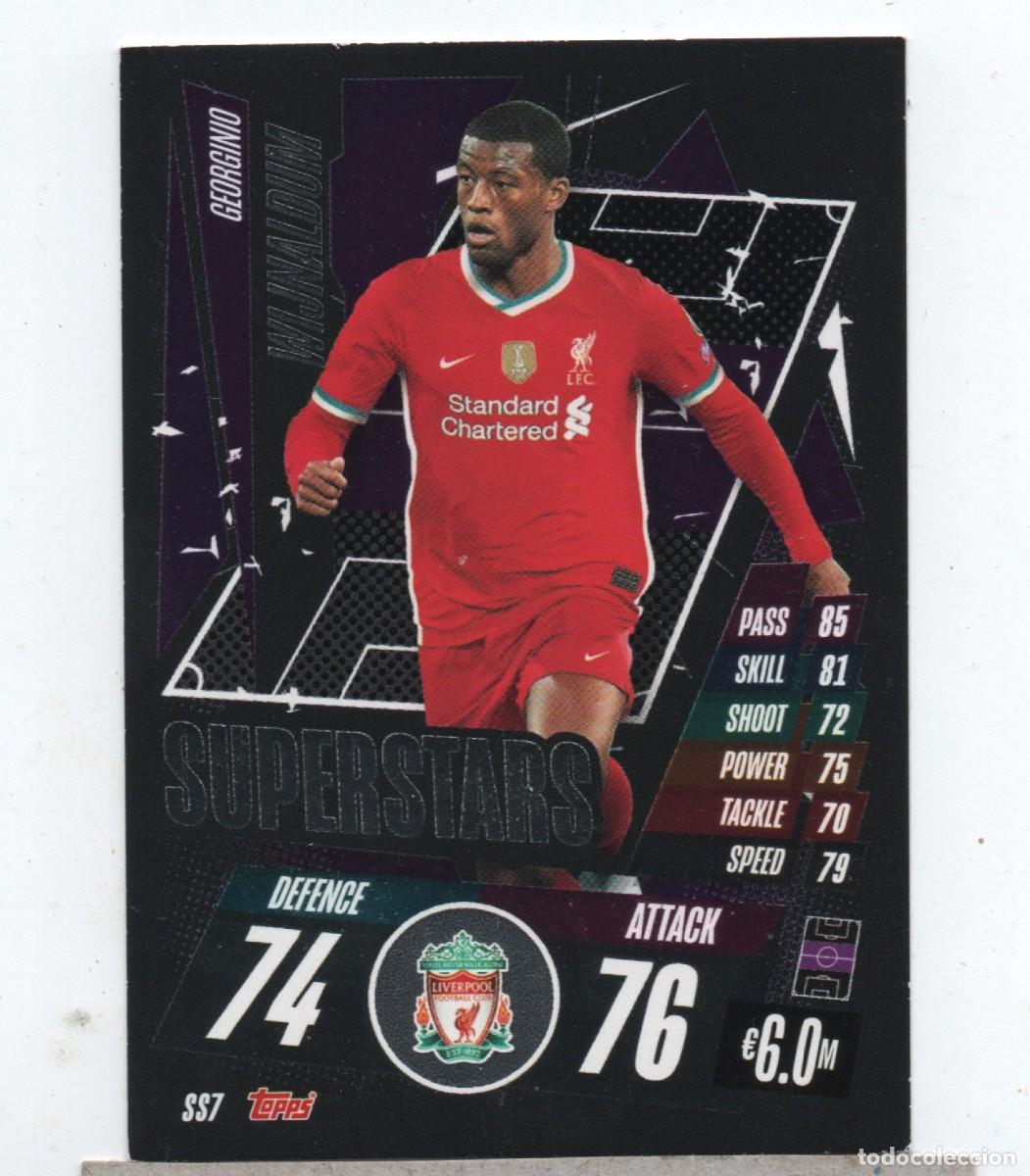 Cromos de f&uacute;tbol: TOPPS MATCH ATTAX SS7 SUPERSTARS, GEORGINIO WIJNALDUM, LIVERPOOL FC, GOOD CONDITION