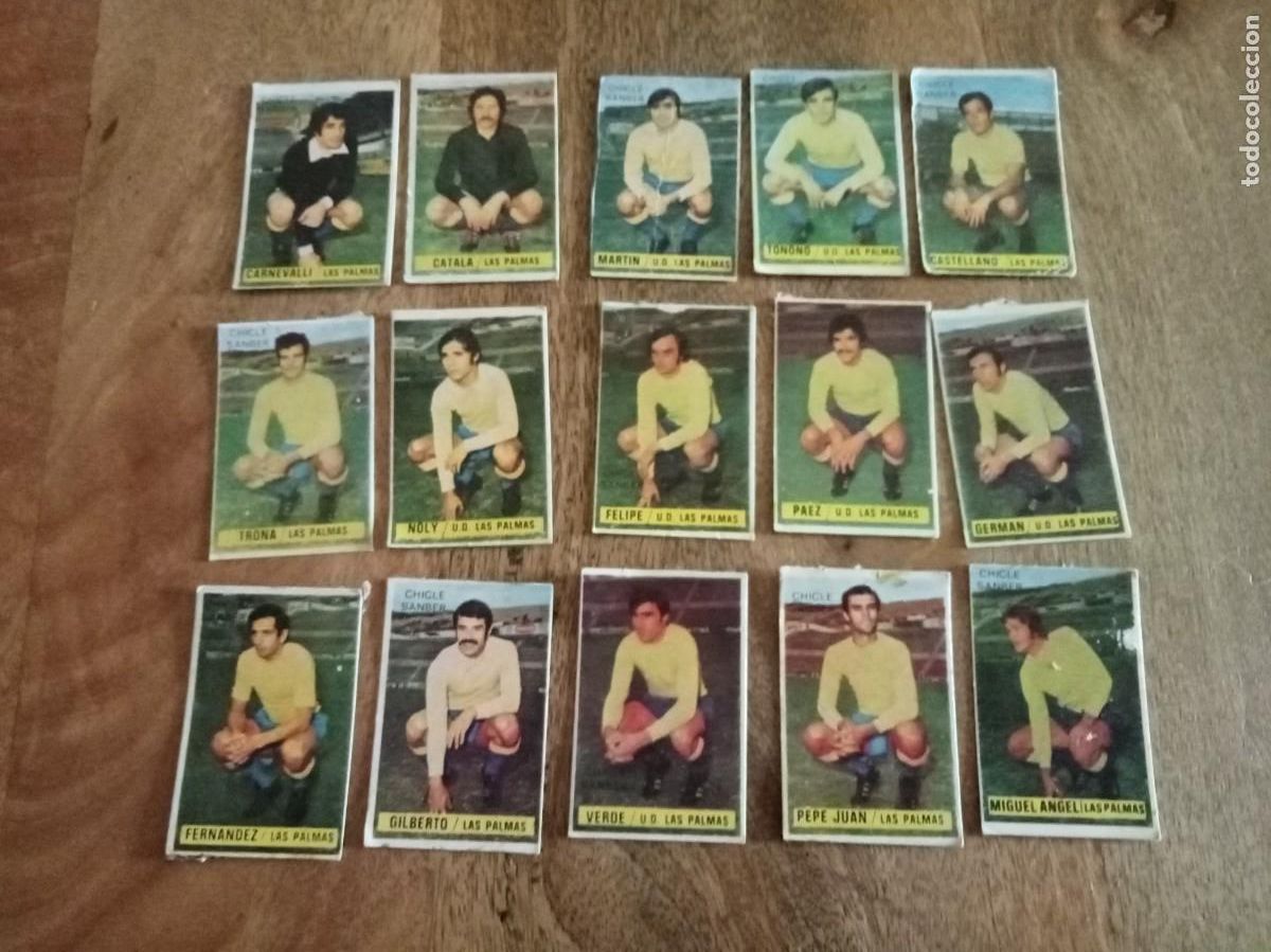 Cromos de f&uacute;tbol: LOTE DE JUGADORES DE LAS PALMAS LIGA 74-75, CHICLES SAMBER