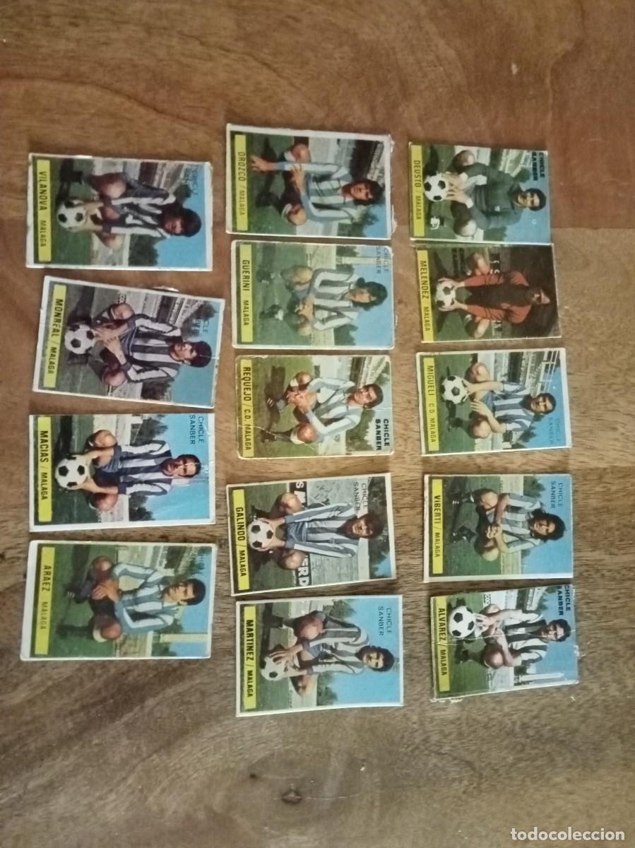 Cromos de f&uacute;tbol: LOTE DE JUGADORES DEL M&Aacute;LAGA LIGA 74-75, CHICLES SAMBER