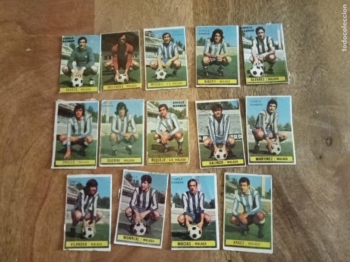 Cromos de f&uacute;tbol: LOTE DE JUGADORES DEL M&Aacute;LAGA LIGA 74-75, CHICLES SAMBER