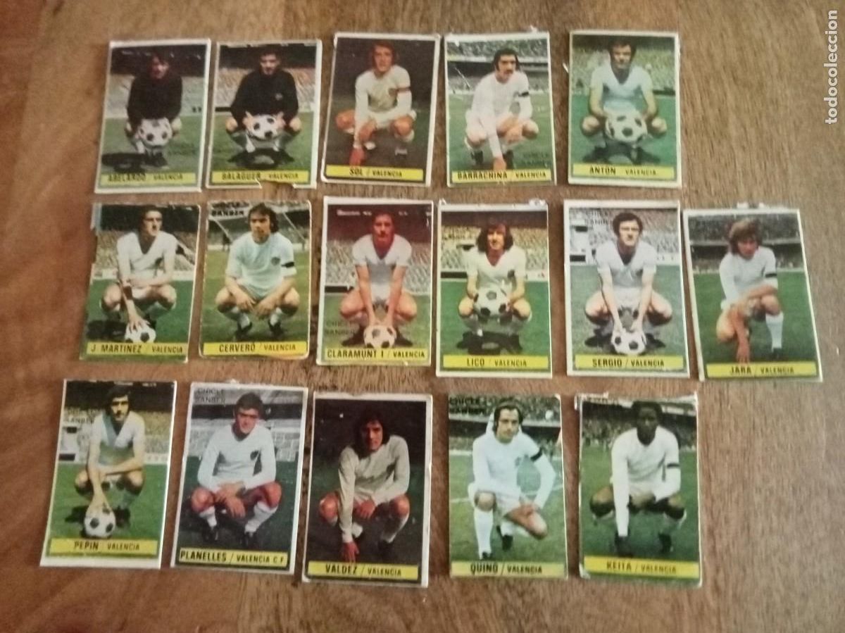 Cromos de f&uacute;tbol: LOTE DE JUGADORES DEL VALENCIA LIGA 74-75, CHICLES SAMBER