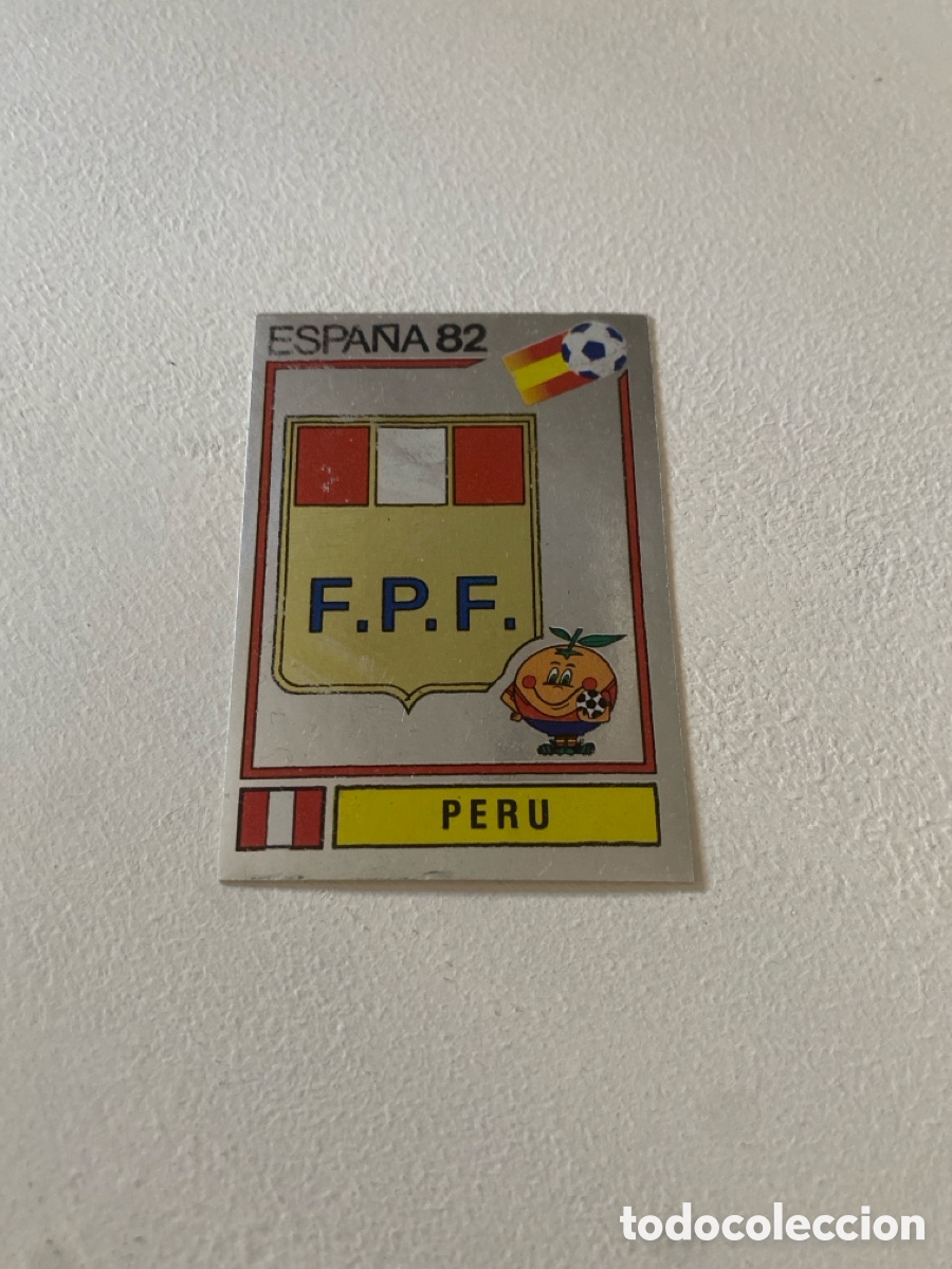 Cromos de f&uacute;tbol: Cromo panini mundial Espa&ntilde;a 82 n&uacute;mero 72 escudo Peru - Sticker album world cup Spain 1982 Badge